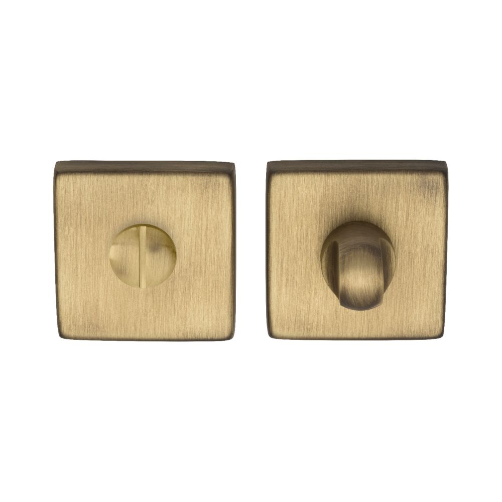 This is an image of Manital - Square Standard Turn And Release - Antique Brass available to order from T.H Wiggans Architectural Ironmongery in Kendal, quick delivery and discounted prices.
