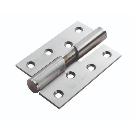 This is an image of a Eurospec - Enduro Rising Butt Hinge L/H - Satin Stainless Steel that is availble to order from T.H Wiggans Architectural Ironmongery in in Kendal.