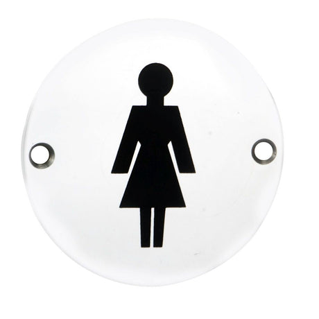 This is an image of Eurospec - Female Symbol - Satin Anodised Aluminium available to order from T.H Wiggans Architectural Ironmongery in Kendal, quick delivery and discounted prices.