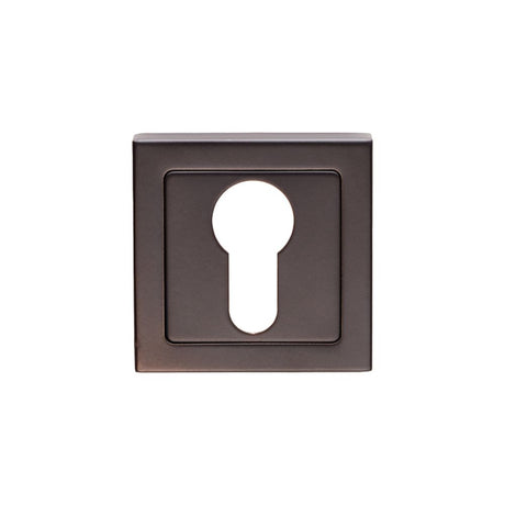 This is an image of Eurospec - Square Escutcheons - Matt Black available to order from T.H Wiggans Architectural Ironmongery in Kendal, quick delivery and discounted prices.