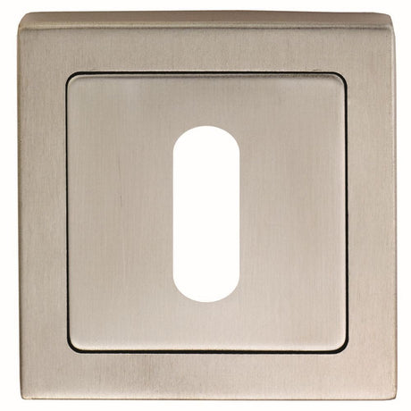This is an image of Eurospec - Square Escutcheons - Bright/Satin Stainless Steel available to order from T.H Wiggans Architectural Ironmongery in Kendal, quick delivery and discounted prices.