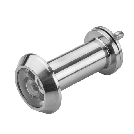 This is an image of Eurospec - Door Viewer 180 degree with crystal lens - Bright Stainless Steel available to order from T.H Wiggans Architectural Ironmongery in Kendal, quick delivery and discounted prices.