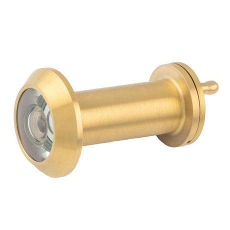 This is an image of Carlisle Brass - Door Viewer 180 degree with crystal lens - Satin PVD available to order from T.H Wiggans Architectural Ironmongery in Kendal, quick delivery and discounted prices.