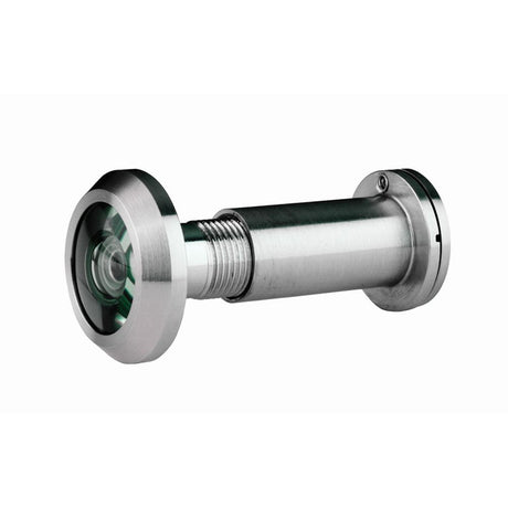 This is an image of Eurospec - Door Viewer 180 degree with crystal lens - Satin Stainless Steel available to order from T.H Wiggans Architectural Ironmongery in Kendal, quick delivery and discounted prices.