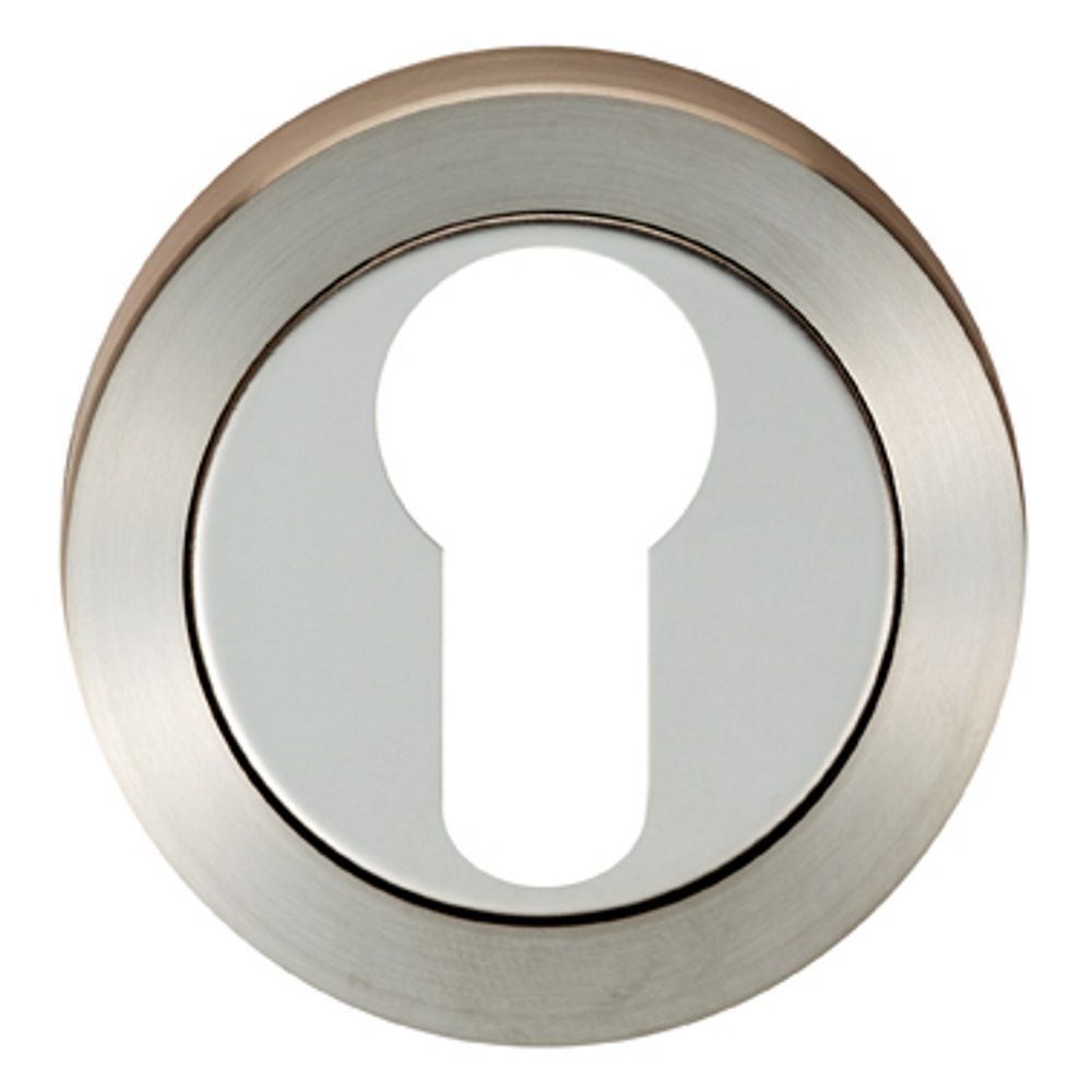 This is an image of Eurospec - Steelworx SWL Escutcheon - Bright/Satin Stainless Steel available to order from T.H Wiggans Architectural Ironmongery in Kendal, quick delivery and discounted prices.