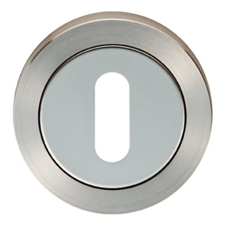 This is an image of Eurospec - Steelworx SWL Escutcheon - Bright/Satin Stainless Steel available to order from T.H Wiggans Architectural Ironmongery in Kendal, quick delivery and discounted prices.