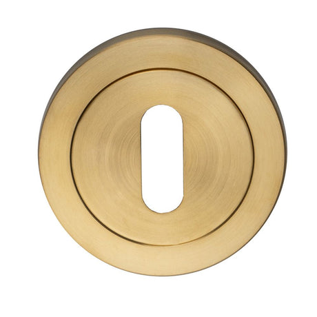 This is an image of Eurospec - Steelworx SWL Escutcheon - Satin PVD available to order from T.H Wiggans Architectural Ironmongery in Kendal, quick delivery and discounted prices.