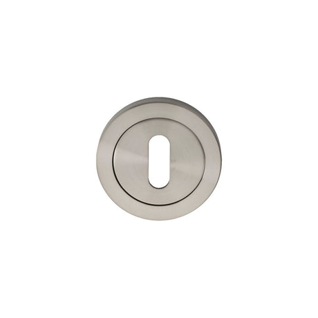 This is an image of Eurospec - Steelworx SWL Escutcheon - Satin Stainless Steel available to order from T.H Wiggans Architectural Ironmongery in Kendal, quick delivery and discounted prices.