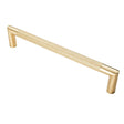 This is an image of Eurospec - Mitred Knurled Pull Handle - Satin PVD available to order from T.H Wiggans Architectural Ironmongery in Kendal, quick delivery and discounted prices.