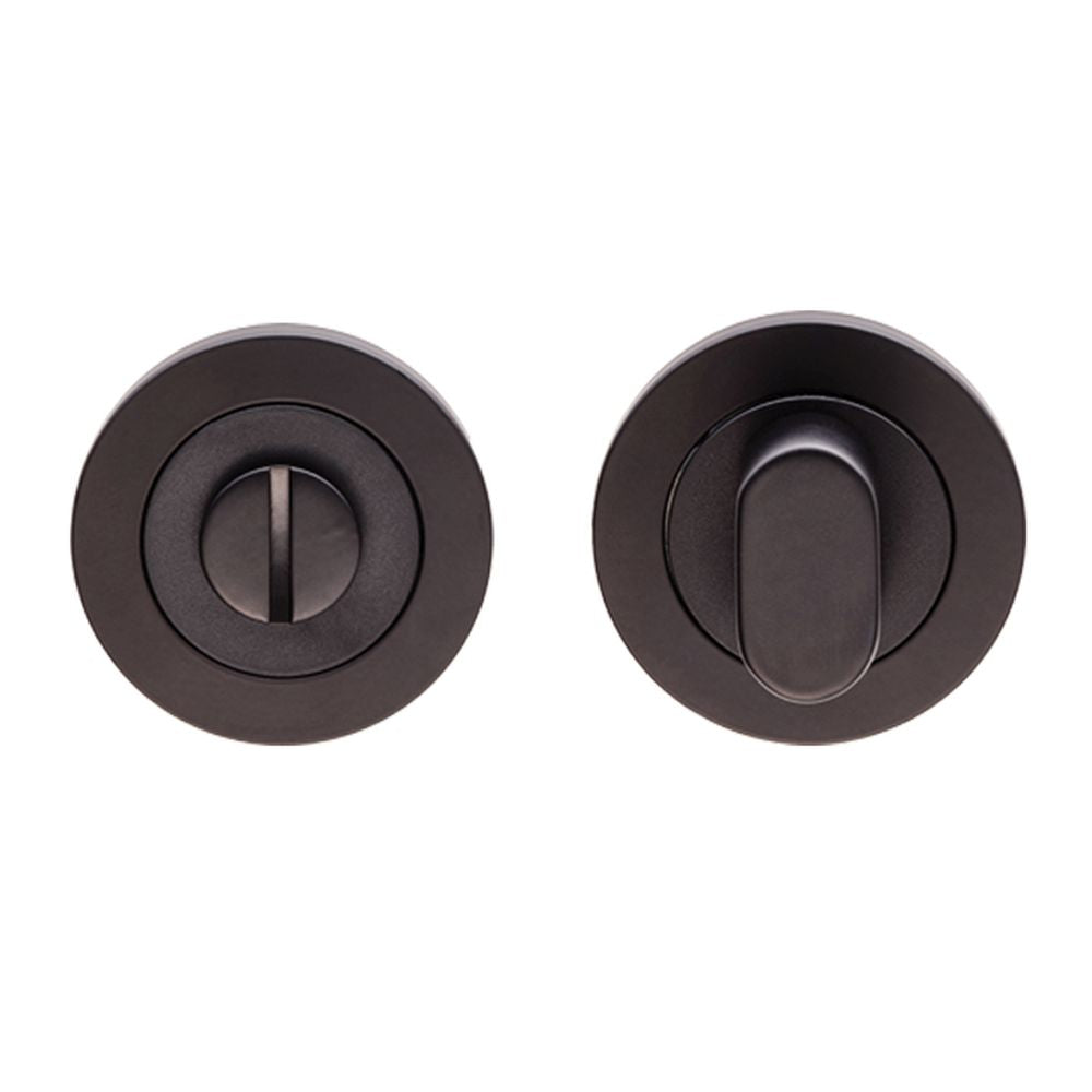 This is an image of Eurospec - Steelworx SWL Thumbturn - Matt Black available to order from T.H Wiggans Architectural Ironmongery in Kendal, quick delivery and discounted prices.