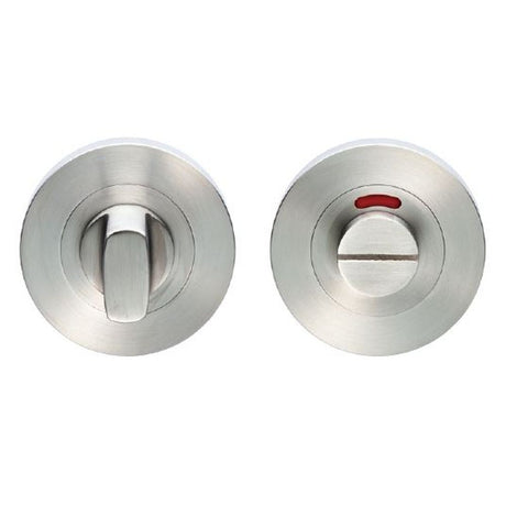 This is an image of Eurospec - Small Turn and Indicator coin release - Satin Stainless Steel available to order from T.H Wiggans Architectural Ironmongery in Kendal, quick delivery and discounted prices.