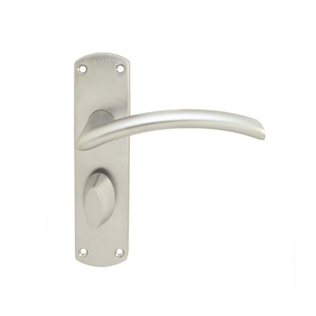 This is an image of Serozzetta - Tres Lever on WC Backplate - Satin Chrome available to order from T.H Wiggans Architectural Ironmongery in Kendal, quick delivery and discounted prices.