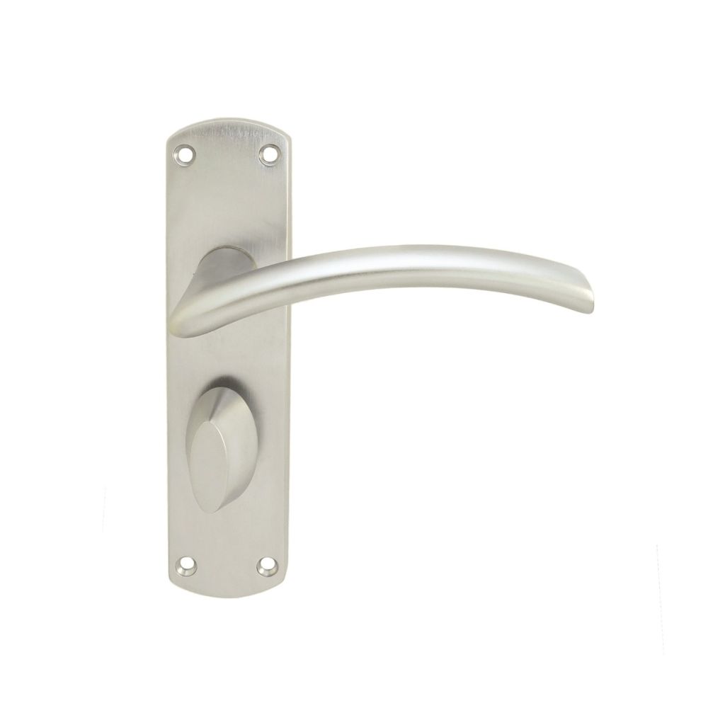 This is an image of Serozzetta - Tres Lever on WC Backplate - Satin Chrome available to order from T.H Wiggans Architectural Ironmongery in Kendal, quick delivery and discounted prices.