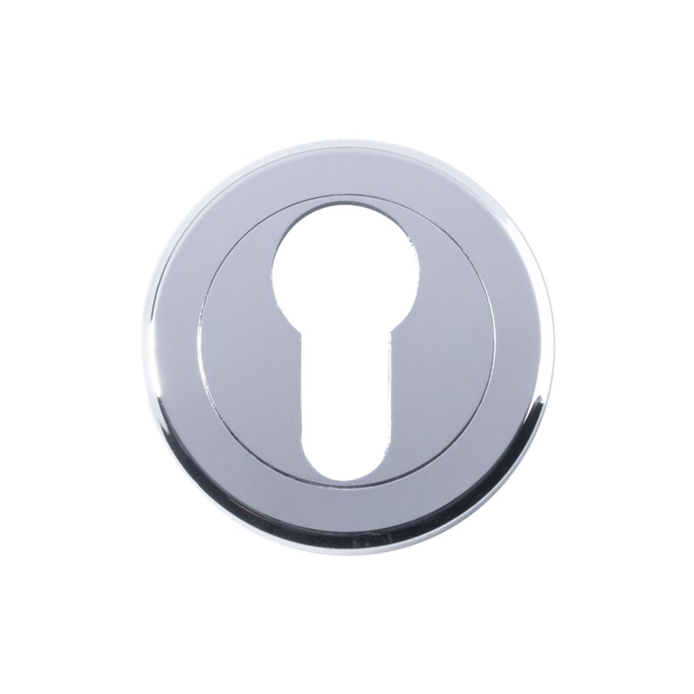 This is an image of Serozzetta - Euro Profile Escutcheon - Polished Chrome available to order from T.H Wiggans Architectural Ironmongery in Kendal, quick delivery and discounted prices.