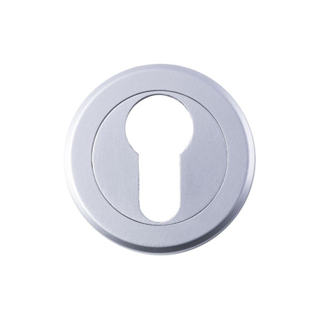 This is an image of Serozzetta - Euro Profile Escutcheon - Satin Chrome available to order from T.H Wiggans Architectural Ironmongery in Kendal, quick delivery and discounted prices.