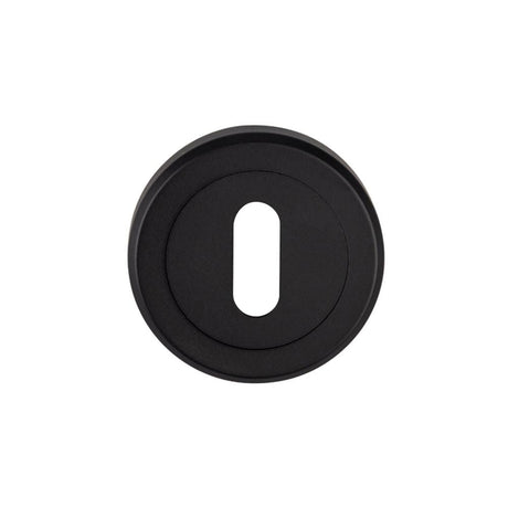 This is an image of Serozzetta - Standard Profile Escutcheon - Matt Black available to order from T.H Wiggans Architectural Ironmongery in Kendal, quick delivery and discounted prices.