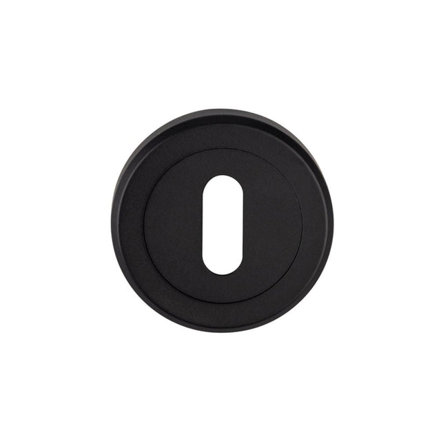 This is an image of Serozzetta - Standard Profile Escutcheon - Matt Black available to order from T.H Wiggans Architectural Ironmongery in Kendal, quick delivery and discounted prices.
