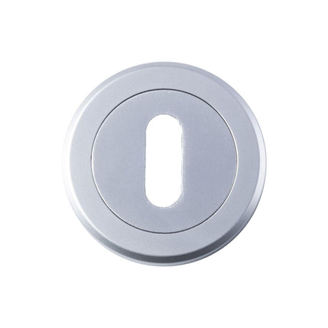 This is an image of Serozzetta - Standard Profile Escutcheon - Satin Chrome available to order from T.H Wiggans Architectural Ironmongery in Kendal, quick delivery and discounted prices.