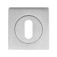 This is an image of Serozzetta - Square Standard Lock Profile Escutcheon - Polished Chrome available to order from T.H Wiggans Architectural Ironmongery in Kendal, quick delivery and discounted prices.