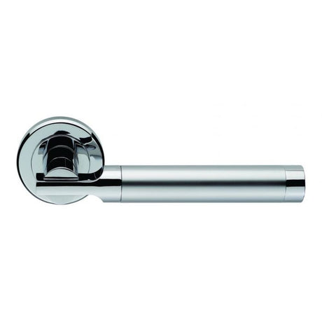 This is an image of Serozzetta - Azul Lever on Round Rose - SCCP available to order from T.H Wiggans Architectural Ironmongery in Kendal, quick delivery and discounted prices.
