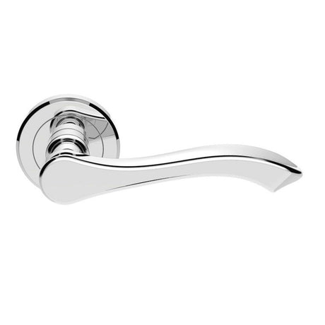 This is an image of Serozzetta - Style Lever on Round Rose - Polished Chrome available to order from T.H Wiggans Architectural Ironmongery in Kendal, quick delivery and discounted prices.