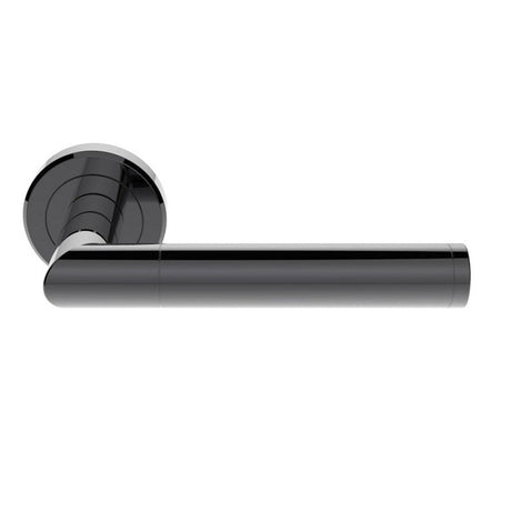 This is an image of Serozzetta - Trend Lever on Round Rose - Black Nickel available to order from T.H Wiggans Architectural Ironmongery in Kendal, quick delivery and discounted prices.