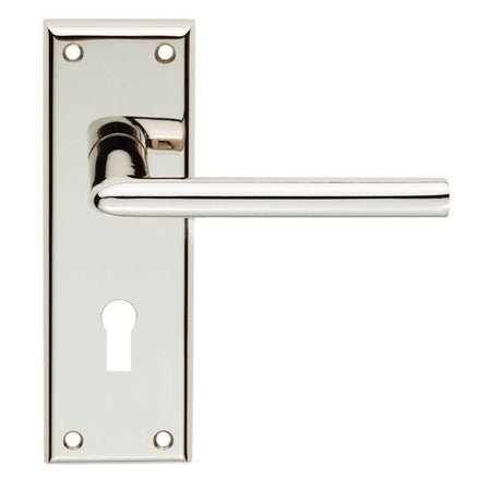 This is an image of Serozzetta - Dieci Lever on Lock Backplate available to order from T.H Wiggans Architectural Ironmongery in Kendal, quick delivery and discounted prices.