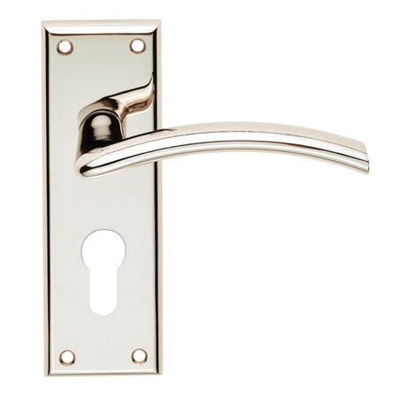 This is an image of Serozzetta - Trenta Lever on Euro Lock Backplate available to order from T.H Wiggans Architectural Ironmongery in Kendal, quick delivery and discounted prices.