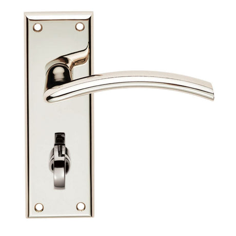 This is an image of Serozzetta - Trenta Lever on Bathroom Backplate available to order from T.H Wiggans Architectural Ironmongery in Kendal, quick delivery and discounted prices.