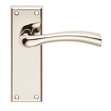 This is an image of Serozzetta - Cinquanta Lever on Latch Backplate available to order from T.H Wiggans Architectural Ironmongery in Kendal, quick delivery and discounted prices.