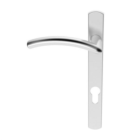This is an image of Serozzetta - Verde Lever on Narrow Plate (L/H) - Satin Chrome available to order from T.H Wiggans Architectural Ironmongery in Kendal, quick delivery and discounted prices.