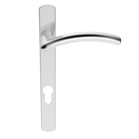 This is an image of Serozzetta - Verde Lever on Narrow Plate (R/H) - Satin Chrome available to order from T.H Wiggans Architectural Ironmongery in Kendal, quick delivery and discounted prices.