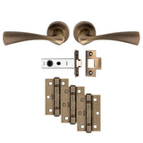 This is an image of Carlisle Brass - Sintra Latch Pack - Ultimate Door Pack - Antique Brass available to order from T.H Wiggans Architectural Ironmongery in Kendal, quick delivery and discounted prices.