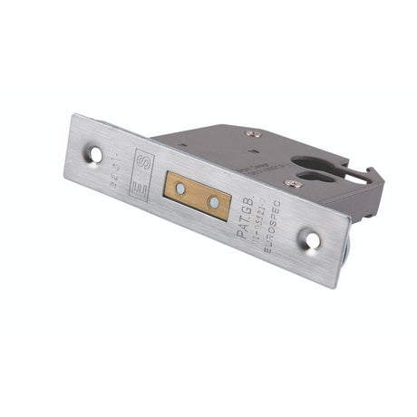This is an image of a Eurospec - Universal Replacement 3 Euro Profile Deadlock (Security) - Satin Stai that is availble to order from T.H Wiggans Architectural Ironmongery in Kendal.