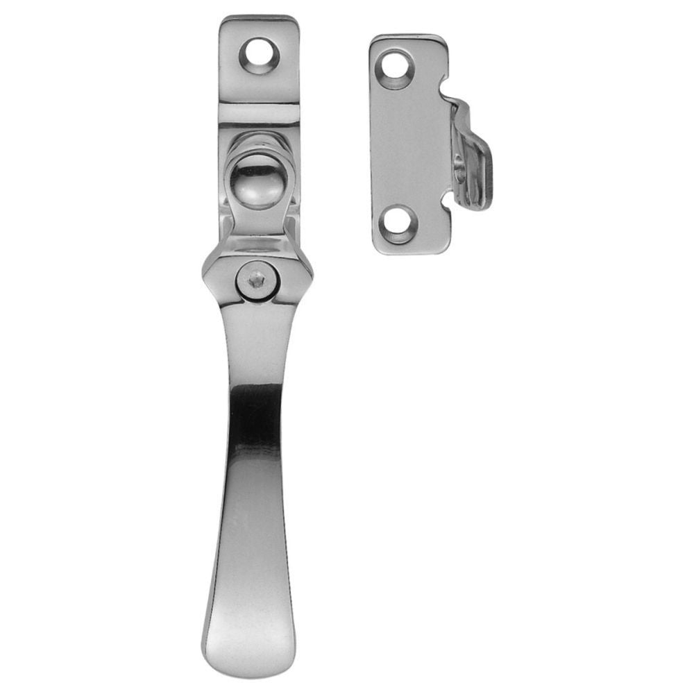 This is an image of a Carlisle Brass - Casement Fastener - Polished Chrome that is availble to order from T.H Wiggans Architectural Ironmongery in Kendal in Kendal.