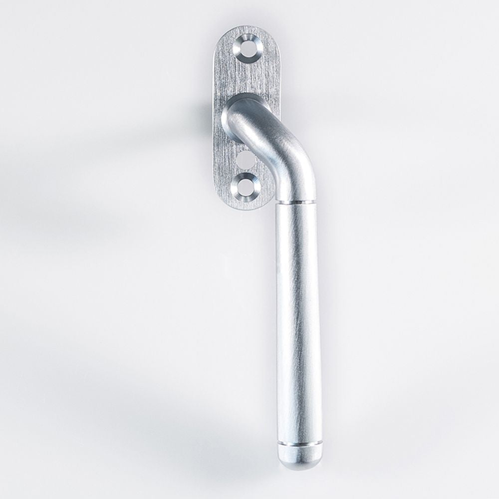This is an image of a Carlisle Brass - Cranked Locking Espagnolette Handle R/H - Satin Chrome that is availble to order from T.H Wiggans Architectural Ironmongery in Kendal in Kendal.