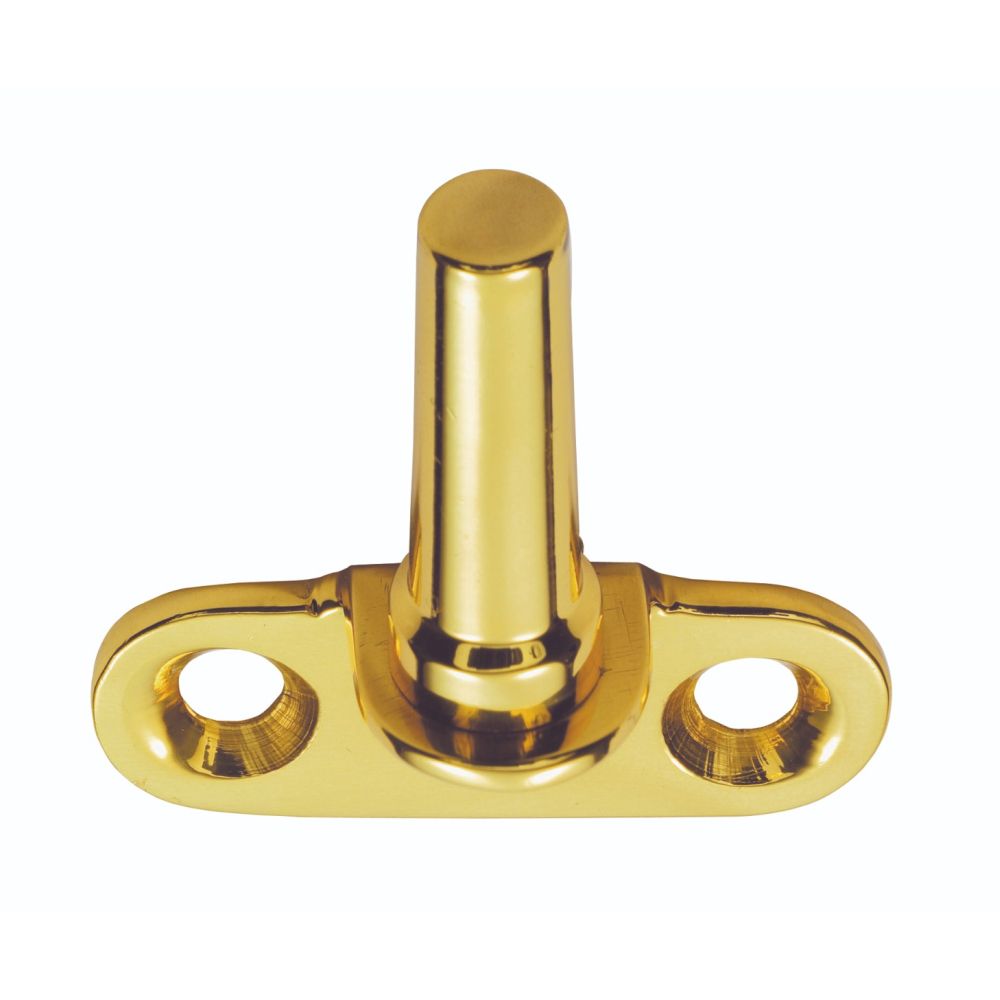 This is an image of a Carlisle Brass - Flush Fitting Casement Pin - Polished Brass that is availble to order from T.H Wiggans Architectural Ironmongery in Kendal in Kendal.