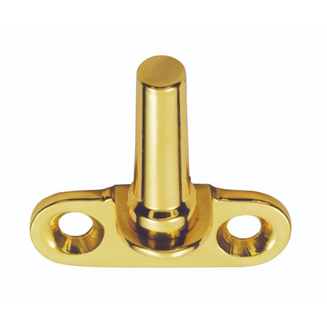 This is an image of a Carlisle Brass - Flush Fitting Casement Pin - Polished Brass that is availble to order from T.H Wiggans Architectural Ironmongery in Kendal in Kendal.