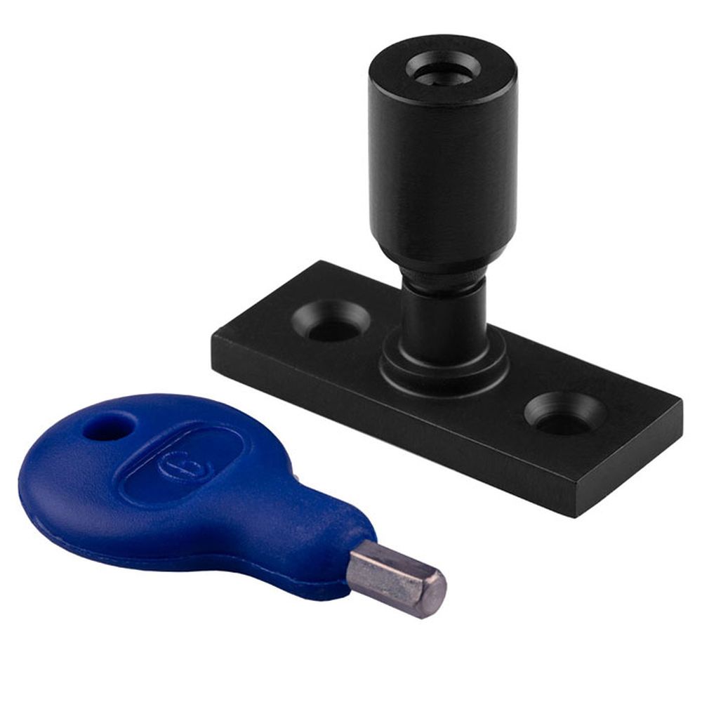 This is an image of a Carlisle Brass - Locking Casement Stay Pin - Matt Black that is availble to order from T.H Wiggans Architectural Ironmongery in Kendal in Kendal.
