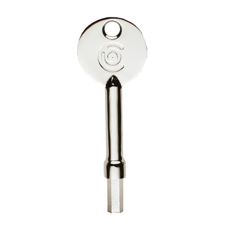 This is an image of a Carlisle Brass - Key to suit Window fittings - Polished Chrome that is availble to order from T.H Wiggans Architectural Ironmongery in Kendal in Kendal.