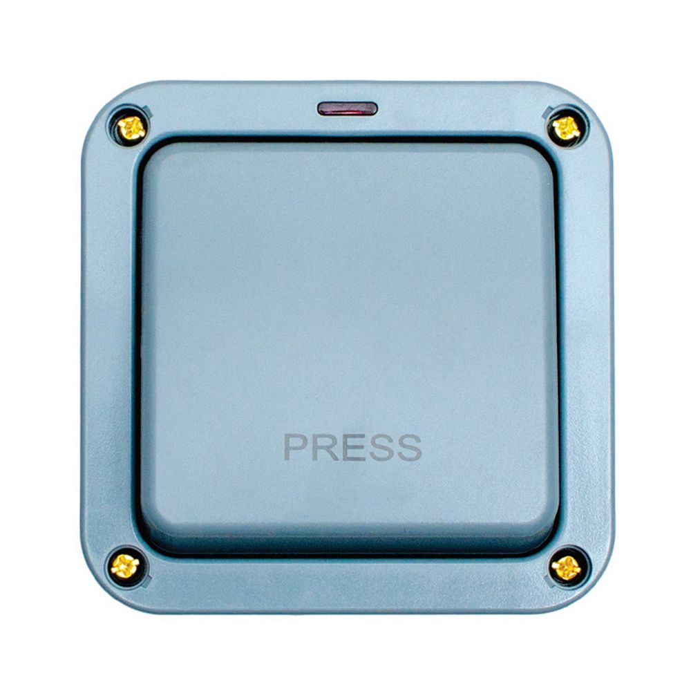 This is an image showing Eurolite Euroseal 1 Gang Switch - Grey wp3002p available to order from T.H. Wiggans Ironmongery in Kendal, quick delivery and discounted prices.