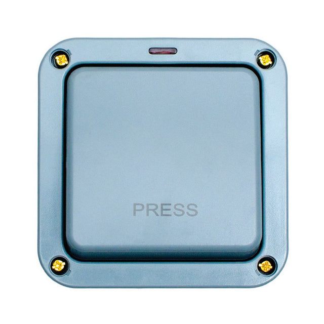 This is an image showing Eurolite Euroseal 1 Gang Switch - Grey wp3002p available to order from T.H. Wiggans Ironmongery in Kendal, quick delivery and discounted prices.