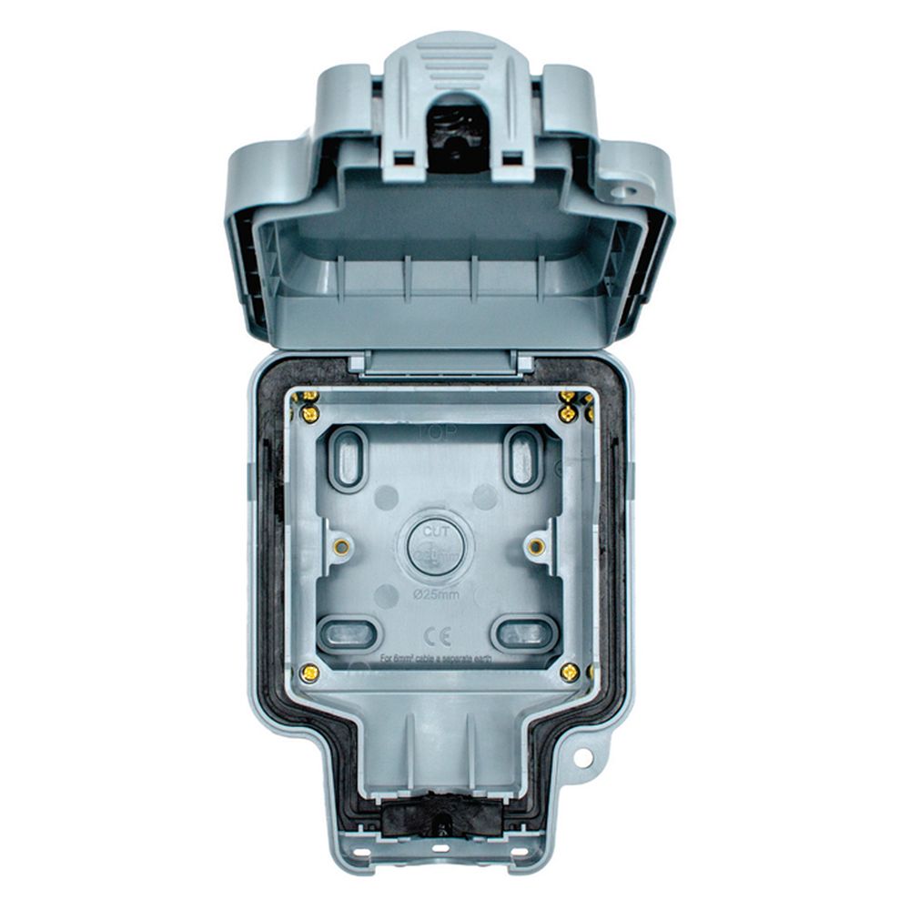 This is an image showing Eurolite Euroseal 1 Gang Enclosure - Grey wp8613 available to order from T.H. Wiggans Ironmongery in Kendal, quick delivery and discounted prices.