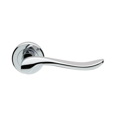 This is an image of Serozzetta - Verdun Lever On Rose - Polished Chrome available to order from T.H Wiggans Architectural Ironmongery in Kendal, quick delivery and discounted prices.