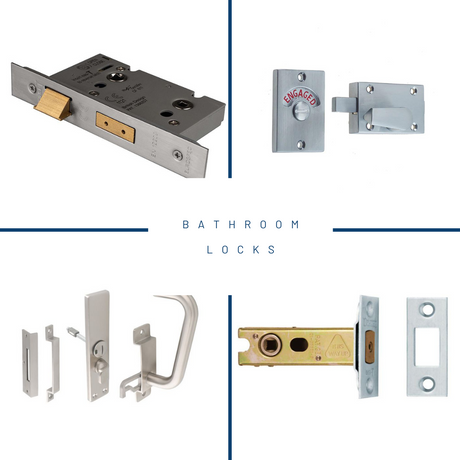 This is an image showing  range of bathroom locks