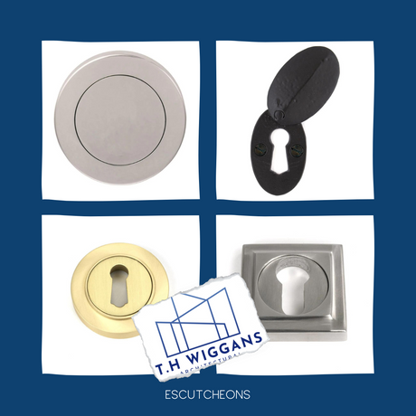 Image showing a selection of Escutcheons available to order from T.H Wiggans Ironmongery in Kendal