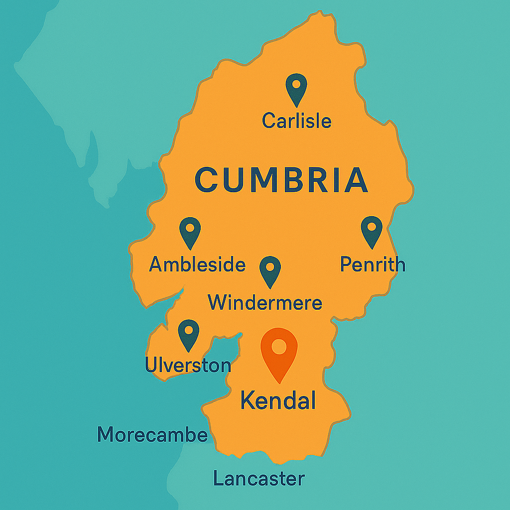 Image showing the map of cumbria and north Lancashire