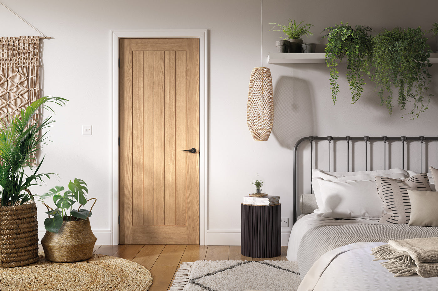 This image shows a Oak door by LPD, available to order from T.H Wiggans Ironmongery in Kendal