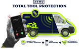 This is an image showing the ARMD Guard Smart Van Alarm & Tracker showing the logo and an image of a van