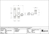 From The Anvil - Black Prestbury Quadrant Fastener - Narrow